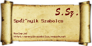 Spányik Szabolcs névjegykártya