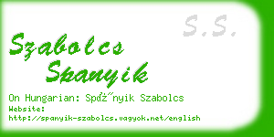 szabolcs spanyik business card